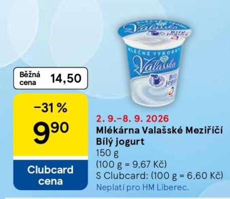 Mlékárna Valašské Meziříčí Bílý jogurt