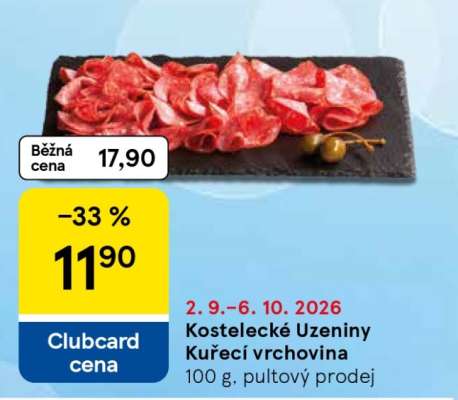 Kostelecké Uzeniny Kuřecí vrchovina
