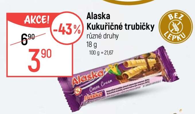 Alaska KUKUŘIČNÉ TRUBIČKY