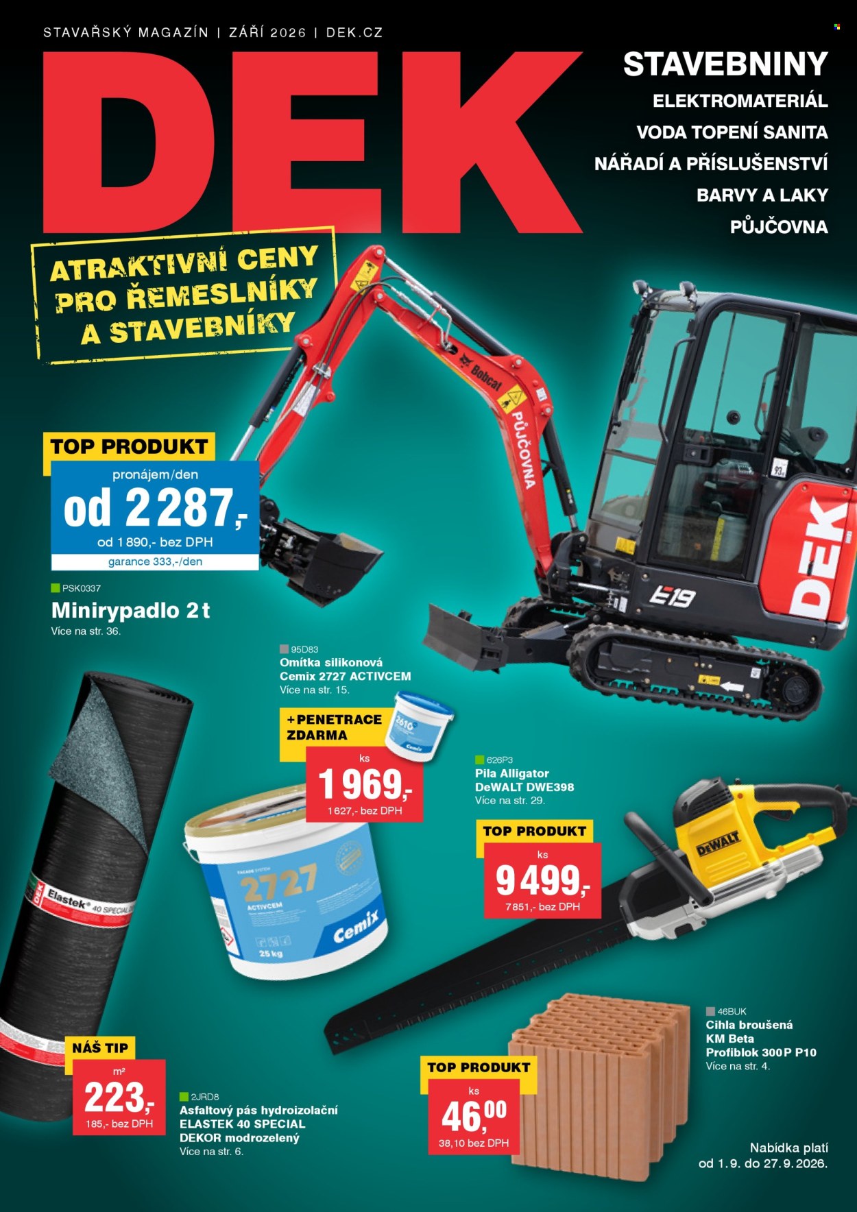 Leták DEK - 1. 9. 2026 - 27. 9. 2026. Strana 1