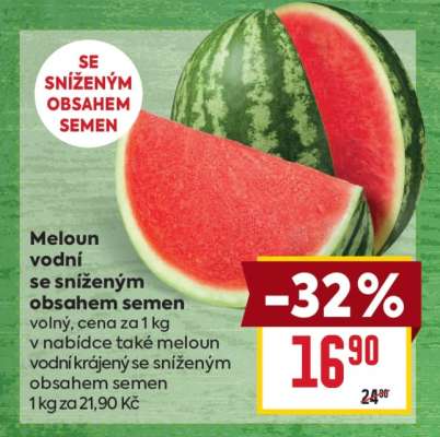 Meloun vodní se sníženým obsahem semen