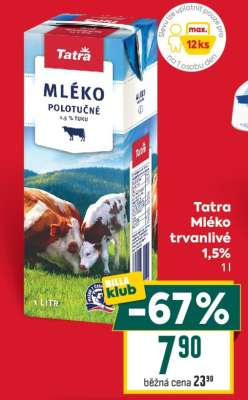 Tatra Mléko trvanlivé 1,5%