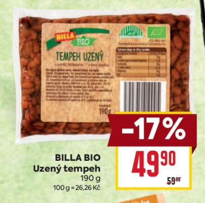 BILLA BIO Uzený tempeh