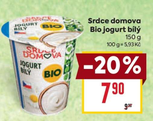 Srdce domova Bio jogurt bílý