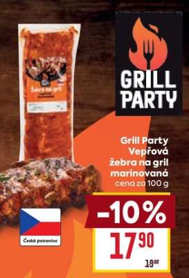 Grill Party Vepřová žebra na gril marinovaná
