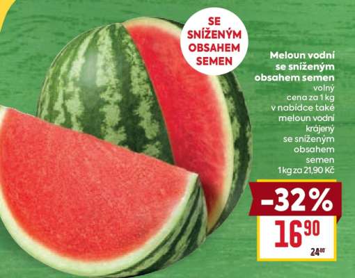 Meloun vodní se sníženým obsahem semen