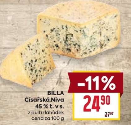 BILLA Císařská Niva 45% t. v s.