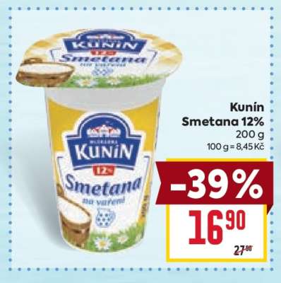 Kunín Smetana 12%