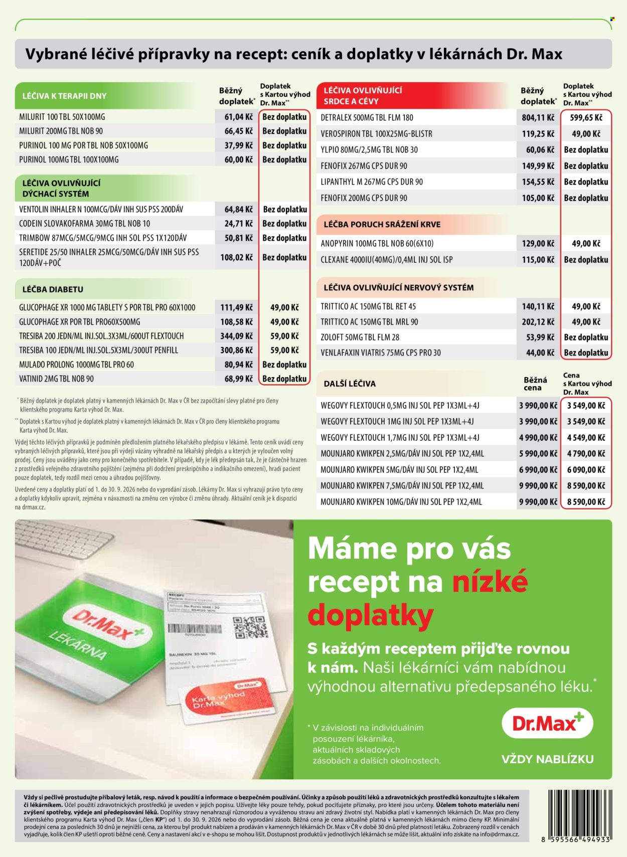 Leták Dr. Max - 1. 9. 2026 - 30. 9. 2026. Strana 16