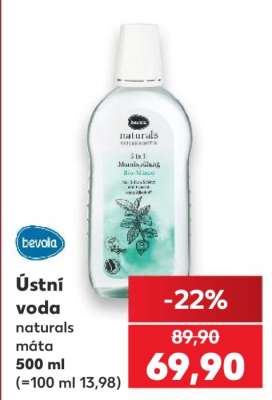 Ústní voda Naturals máta