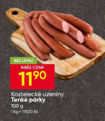 KOSTELECKÉ UZENINY TENKÉ PÁRKY