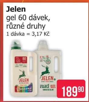 Jelen gel 60 dávek, různé druhy