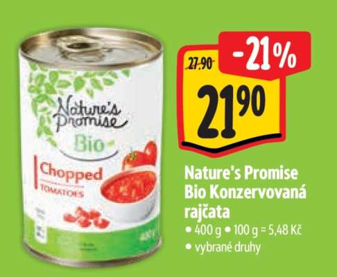 Nature's Promise Bio Konzervovaná rajčata