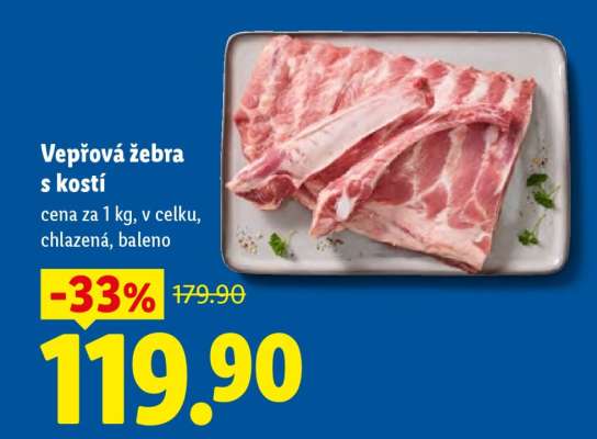 Vepřová žebra s kostí