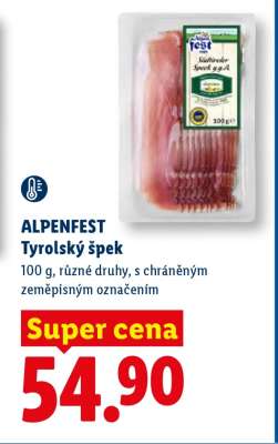 ALPENFEST Tyrolský špek