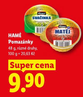 HAMÉ POMAZÁNKY