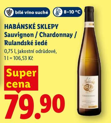 HABÁNSKÉ SKLEPY Sauvignon / Chardonnay / Rulandské šedé