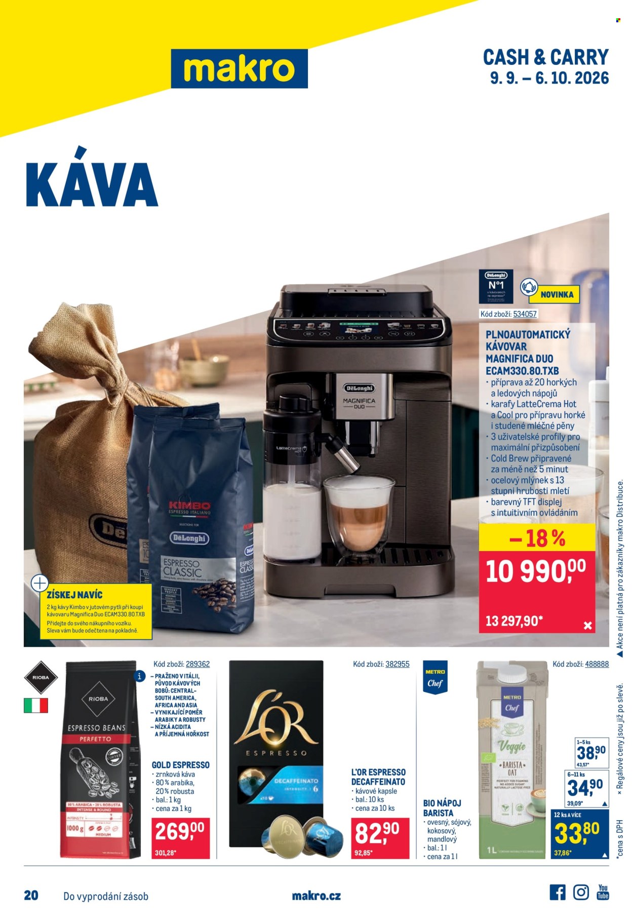 Leták MAKRO - 9. 9. 2026 - 6. 10. 2026. Strana 1