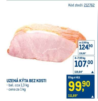 Uzená kýta bez kosti