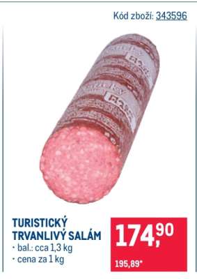Turistický trvanlivý salám