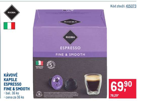 KÁVOVÉ KAPSLE ESPRESSO FINE & SMOOTH