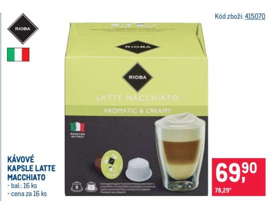 KÁVOVÉ KAPSLE LATTE MACCHIATO
