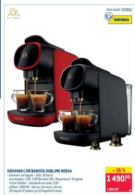 KÁVOVAR L'OR BARISTA SUBLIME ROSSA