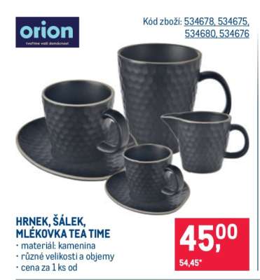 HRNEK, ŠÁLEK, MLÉKOVKA TEA TIME