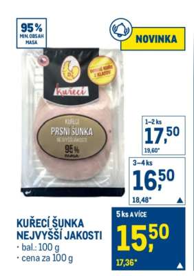Kuřecí šunka nejvyšší jakosti