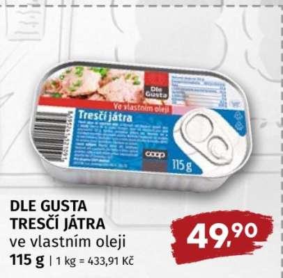 DLE GUSTA TRESČÍ JÁTRA