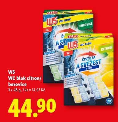 W5 WC blok citron/borovice
