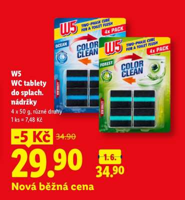 W5 WC tablety do splach. nádržky