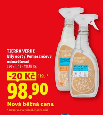 TIERRA VERDE Bílý ocet / Pomerančový odmašťovač