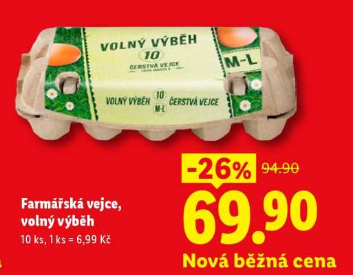 Farmářská vejce, volný výběh