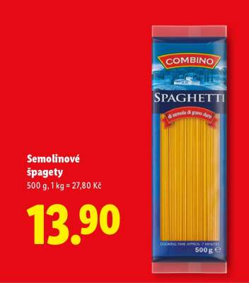 Semolinové špagety