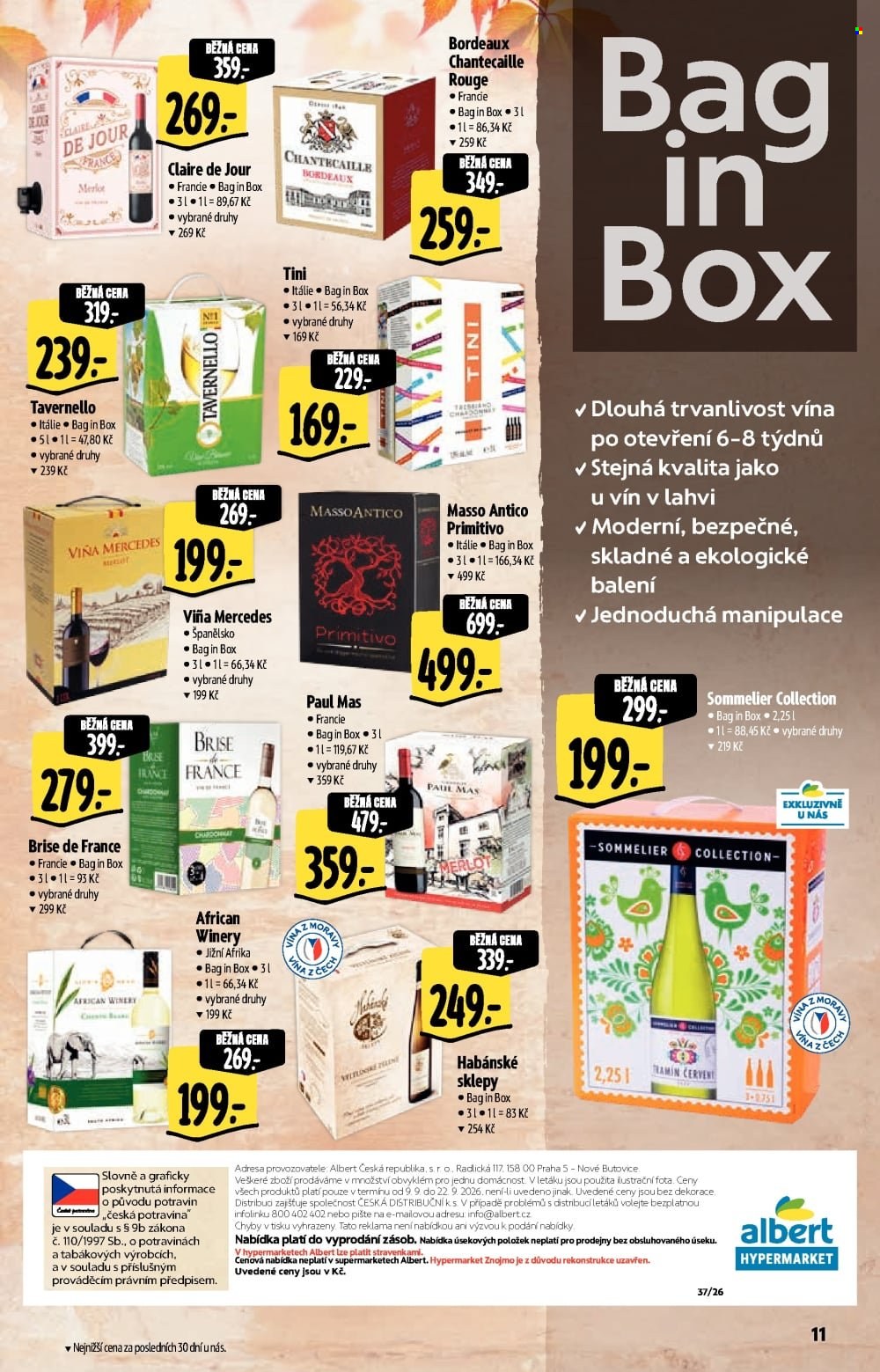 Leták Albert Hypermarket - 9. 9. 2026 - 22. 9. 2026. Strana 11