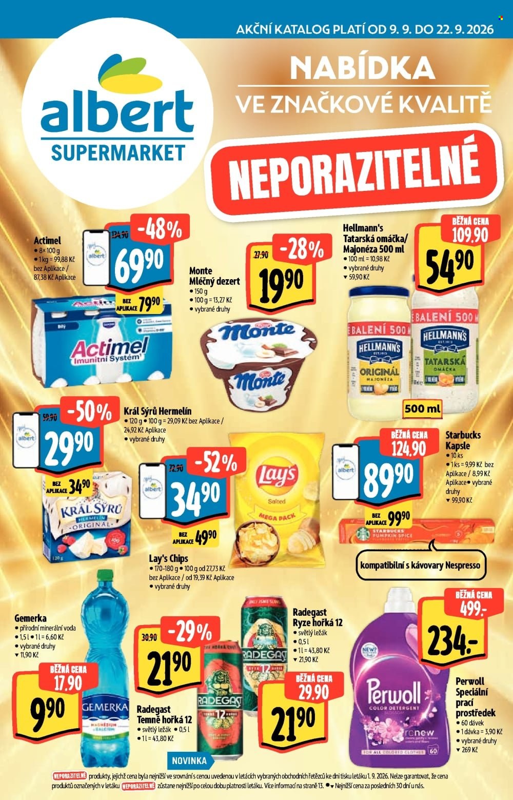 Leták Albert Supermarket - 9. 9. 2026 - 22. 9. 2026. Strana 1