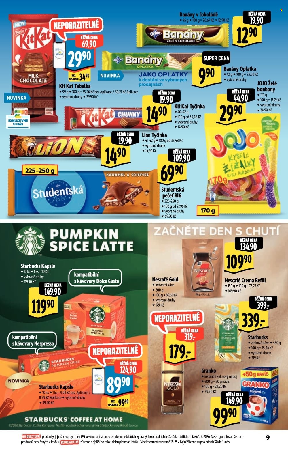 Leták Albert Supermarket - 9. 9. 2026 - 22. 9. 2026. Strana 9
