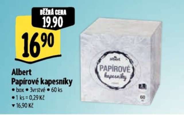 Albert papírové kapesníky