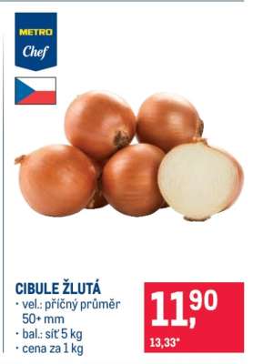 Cibule žlutá