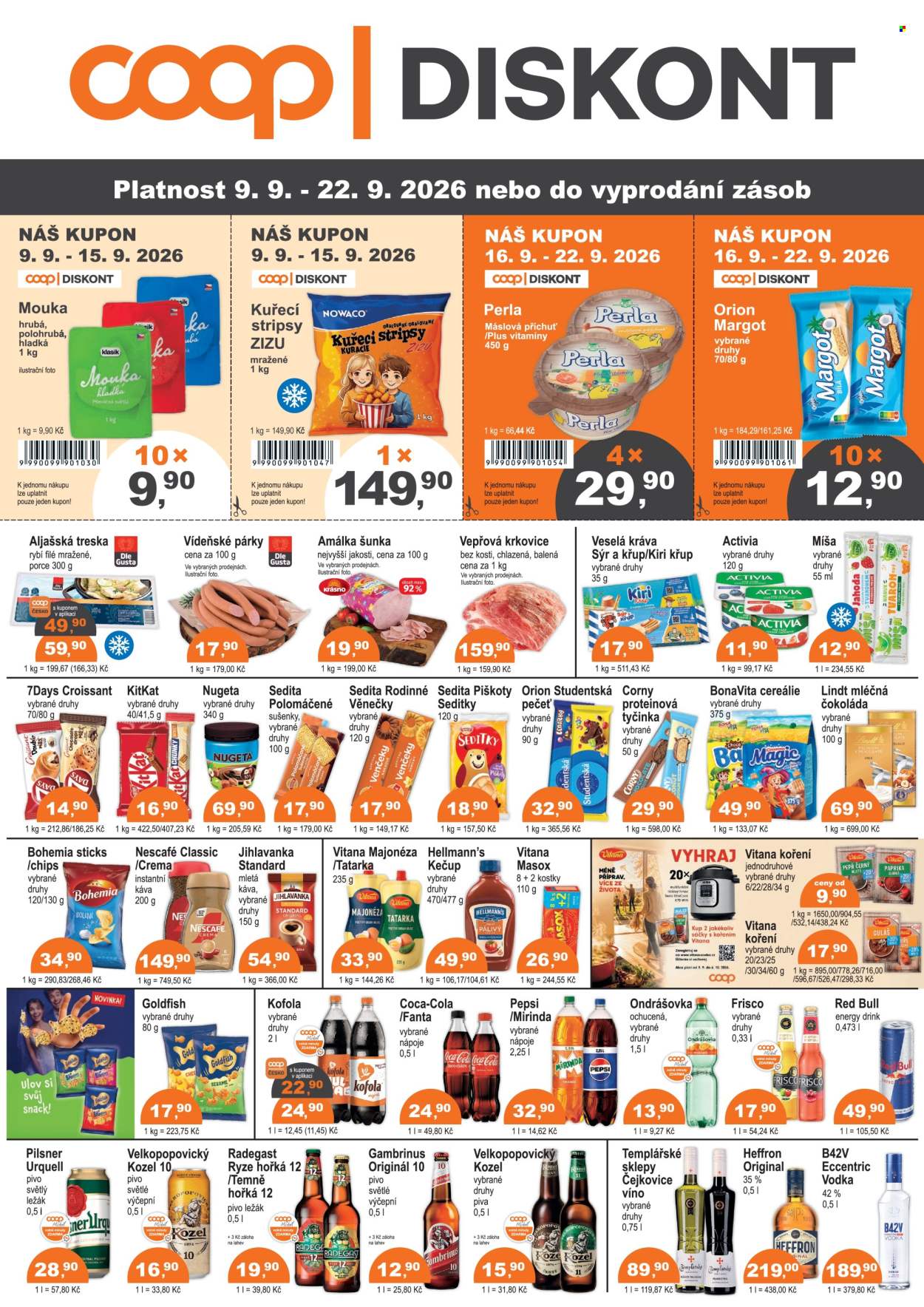 Leták coop DISKONT - 9. 9. 2026 - 22. 9. 2026. Strana 1