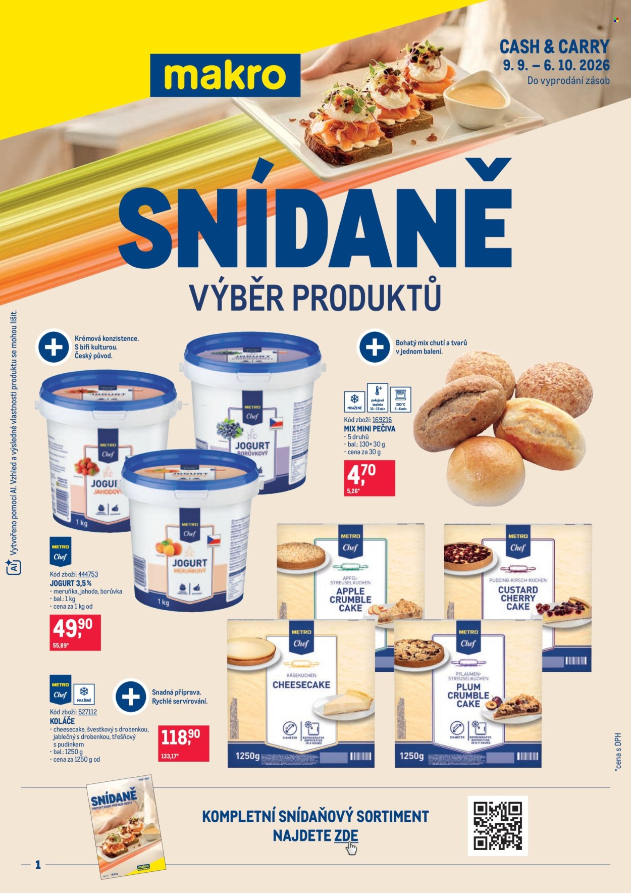 Leták MAKRO - 9. 9. 2026 - 6. 10. 2026. Strana 1