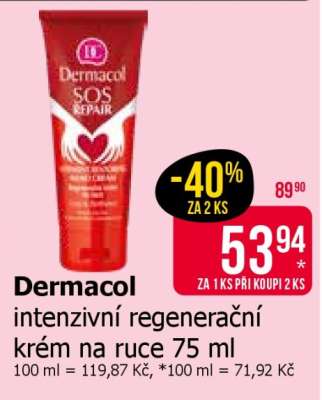 Dermacol intenzivní regenerační krém na ruce 75 ml