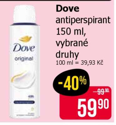 Dove antiperspirant
