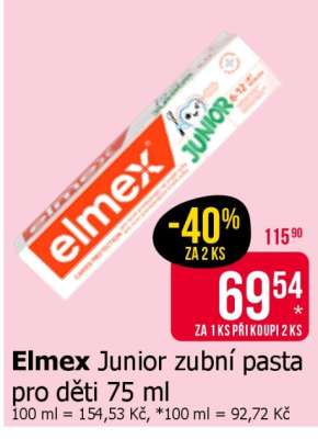 Elmex Junior zubní pasta pro děti 75 ml
