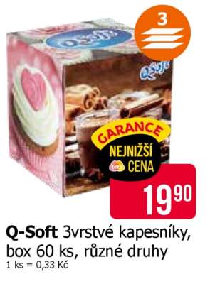 Q Soft 3vrstvé kapesníky