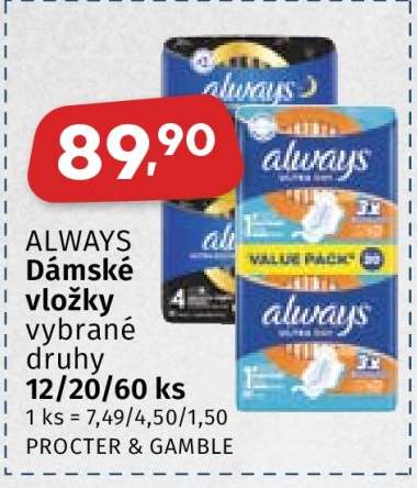Always Dámské vložky