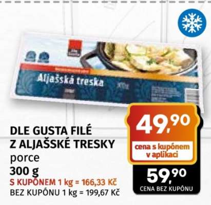 DLE GUSTA FILÉ Z ALJAŠSKÉ TRESKY