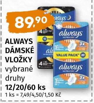 Always Dámské vložky