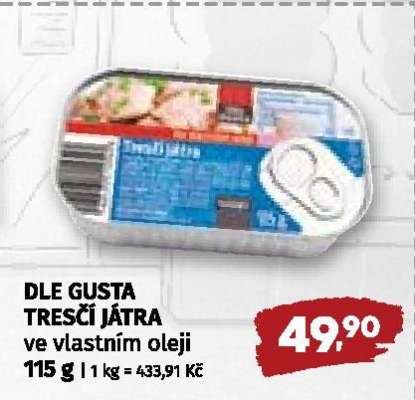 DLE GUSTA TRESČÍ JÁTRA